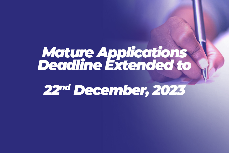Extension of Deadline for Sale of Mature Application Forms