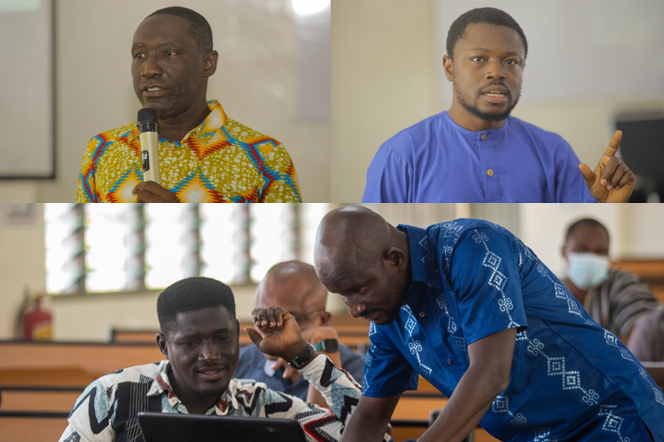 Prof. Yaw Sekyi-Baidoo (top left), Dr. Andani Kholinar (top right) and Dr. Augustine Monney (bottom right) 