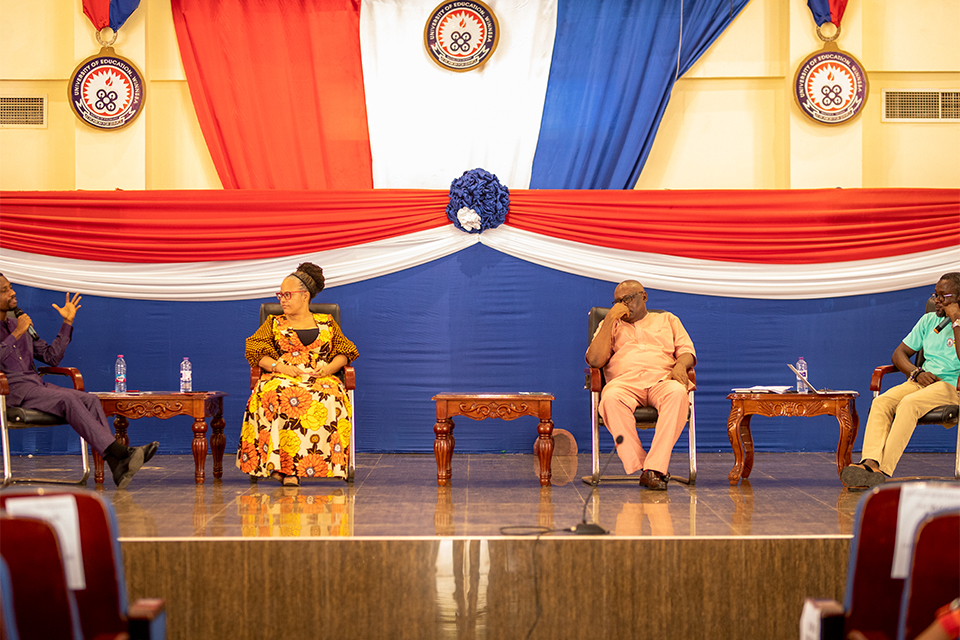 Panelists having insightful discourse on nationalism and patriotism 