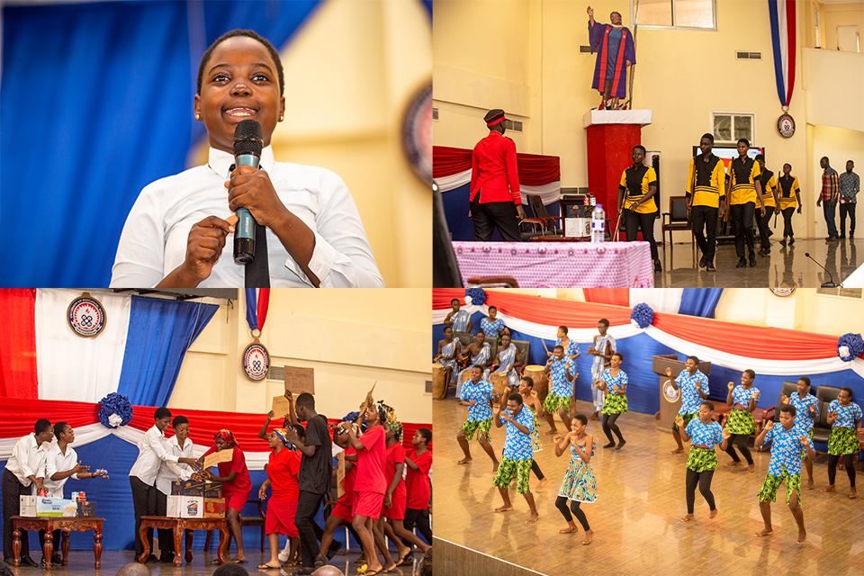 Sections of performances by Karen Seyram Yevnnya, Assin North Senior High School and Sky Community School