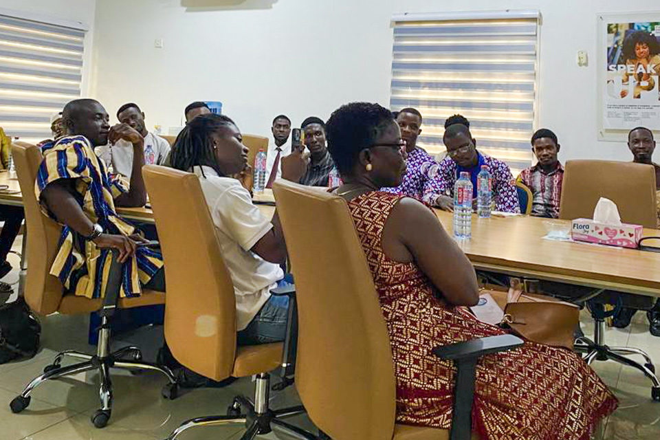 A cross-section of SCMS faculty members and students 