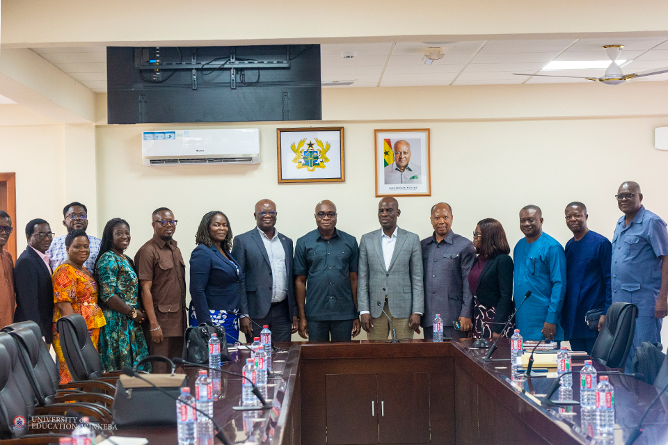 UEW delegation and staff at the Ministry of Education in a pose following the meeting