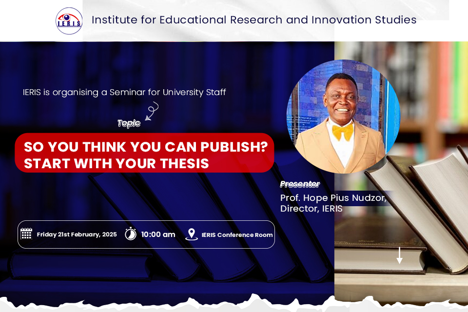 February Seminar by the Institute for Educational Research and Innovation Studies (IERIS)