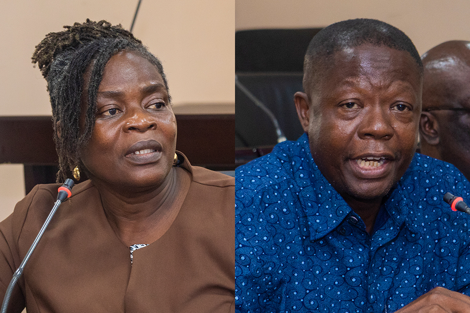  Mrs. Wilhelmina Tete-Mensah (left) and Prof. Frimpong Kaakyire Duku