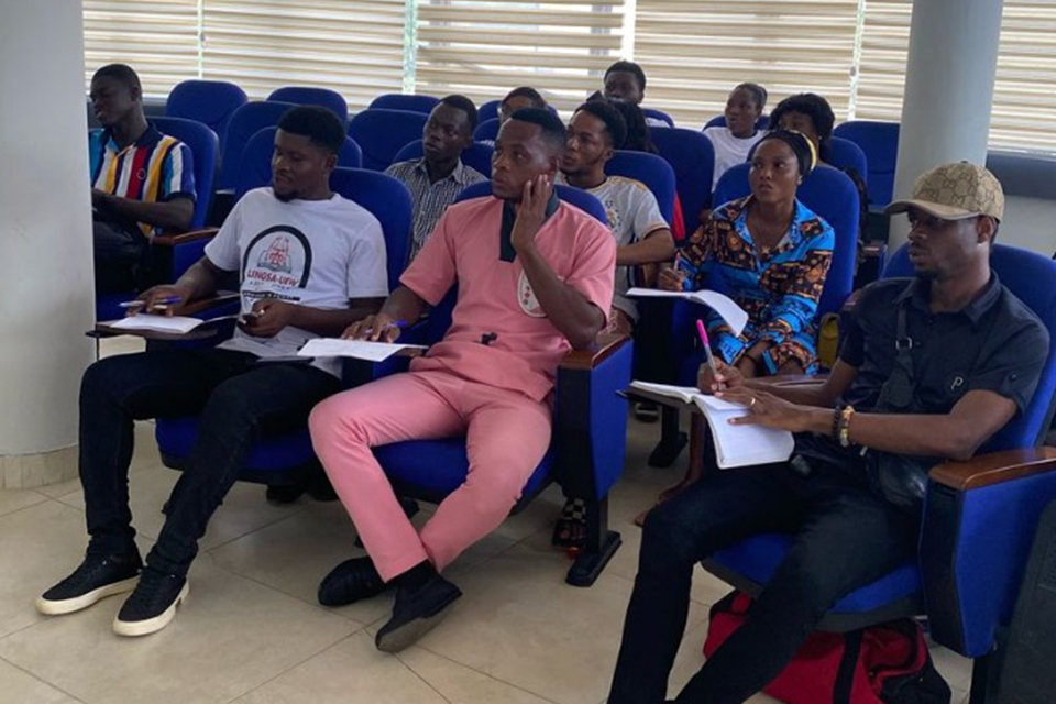 A cross-section of the first batch of students for the course