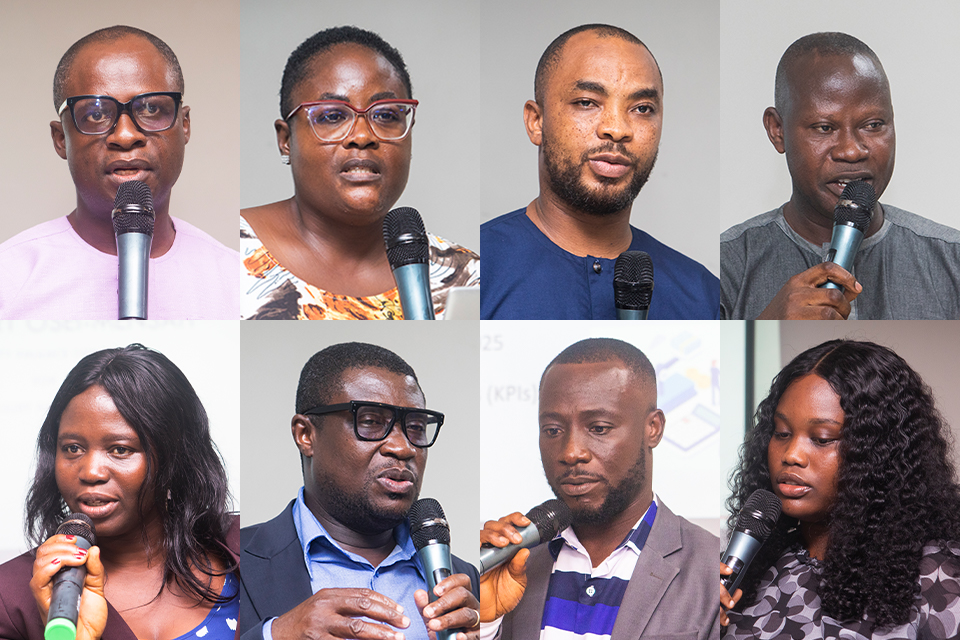 Staff from the various finance divisions of UEW who delivered presentations at the retreat
