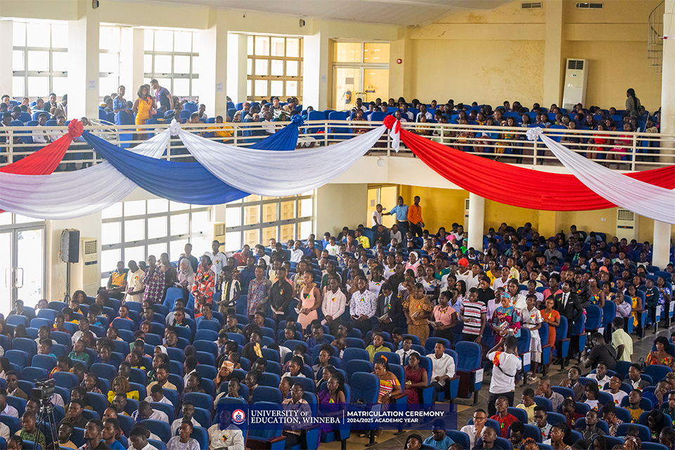 A cross-section of matriculants at the Jophus Anamauah-Mensah Conference Centre