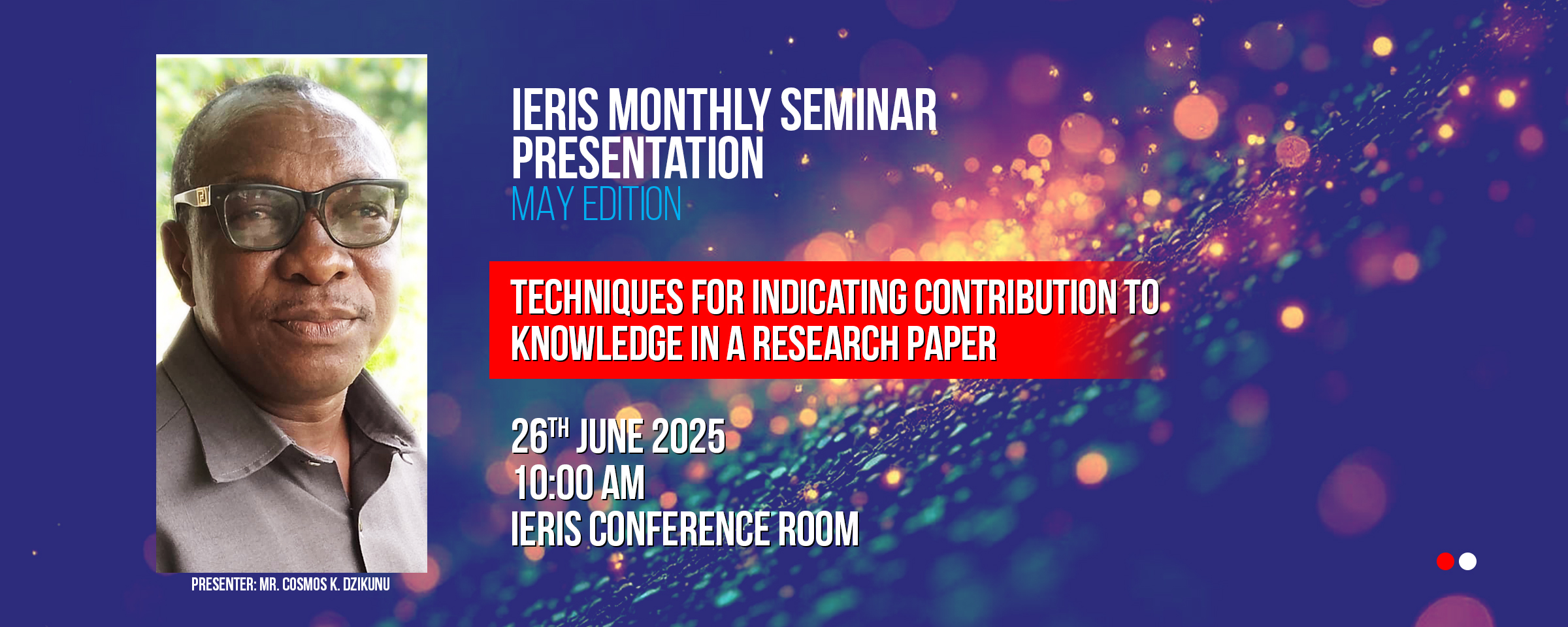 IERIS Monthly Seminar Presentation – May Edition