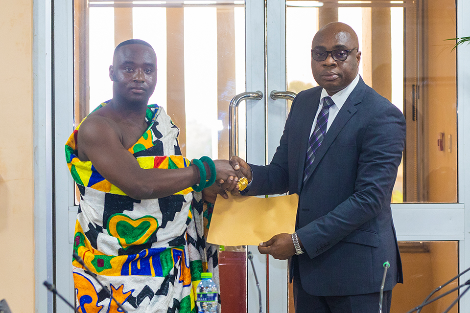 Nana Eziaku IV and Prof. Stephen Jobson Mitchual