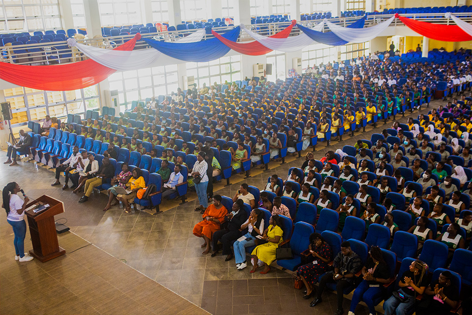 An aerial view of attendees at the Jophus Anamuah-Mensah Conference Centre