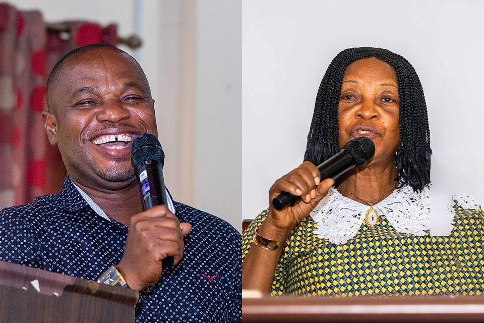 Mr. Emmanuel Owusu (left) and Dr. Praise Otami