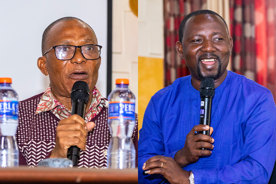 Mr. Samuel Ziggah (left) and Mr. Justice Adjerakor