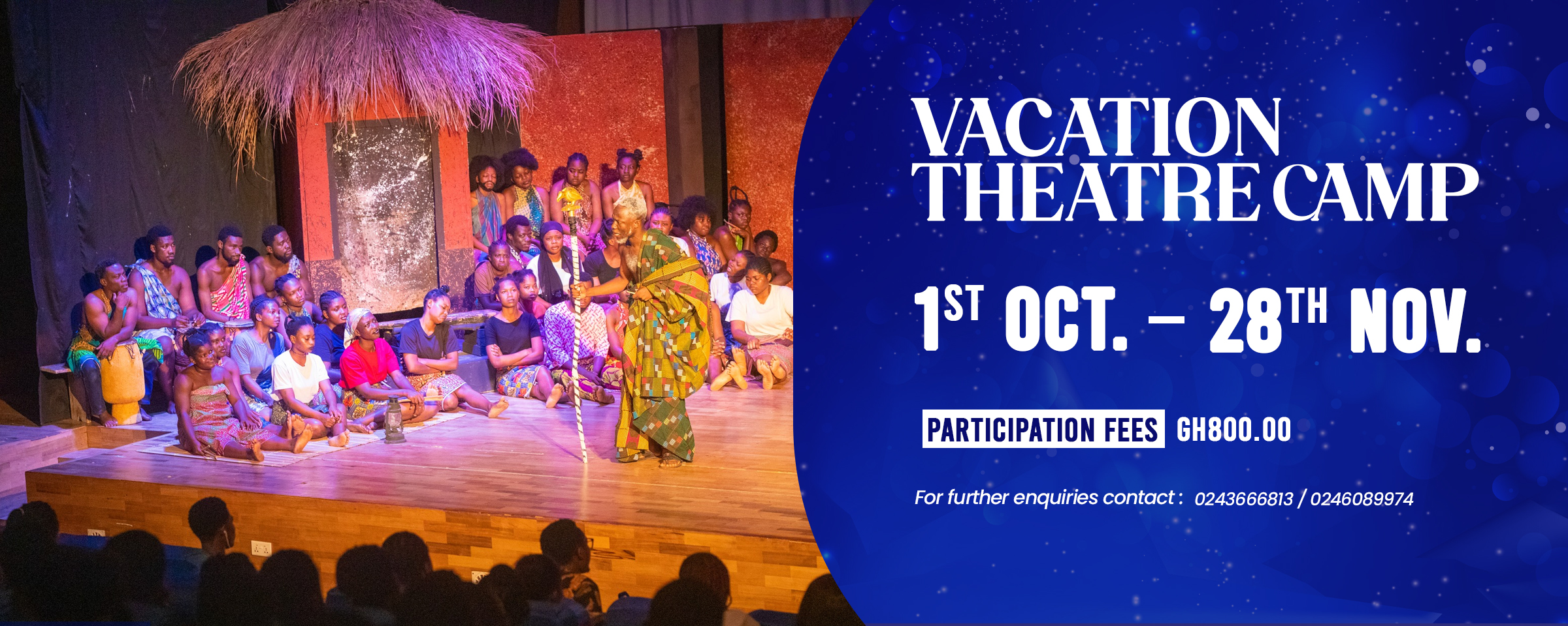 Banner design for the Vacation Theatre Camp 2025