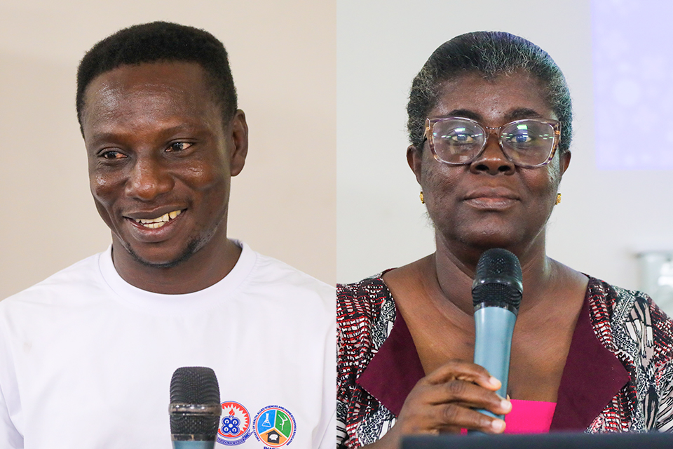 Dr. Richard Samuel Kwadwo Abieraba (left), and Ms. Rebecca Tachie-Menson