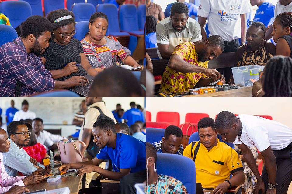 A photo illustrating the diverse hands-on activities conducted by the teachers