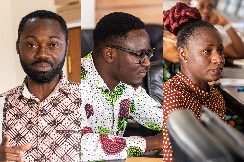 From L-R: Mr. Emmanuel Owusu-Kwarteng, Mr. Ernest Osei Bonsu and Ms. Maura Francisca Tenteh