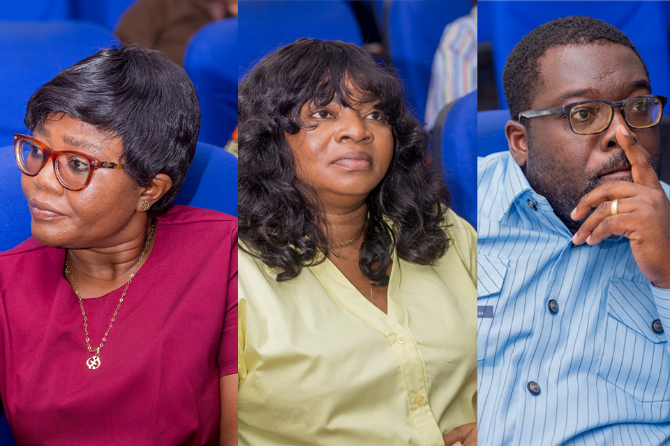 A sample of faculty members attentively listening to Prof. Ofori-Birikorang's presentation