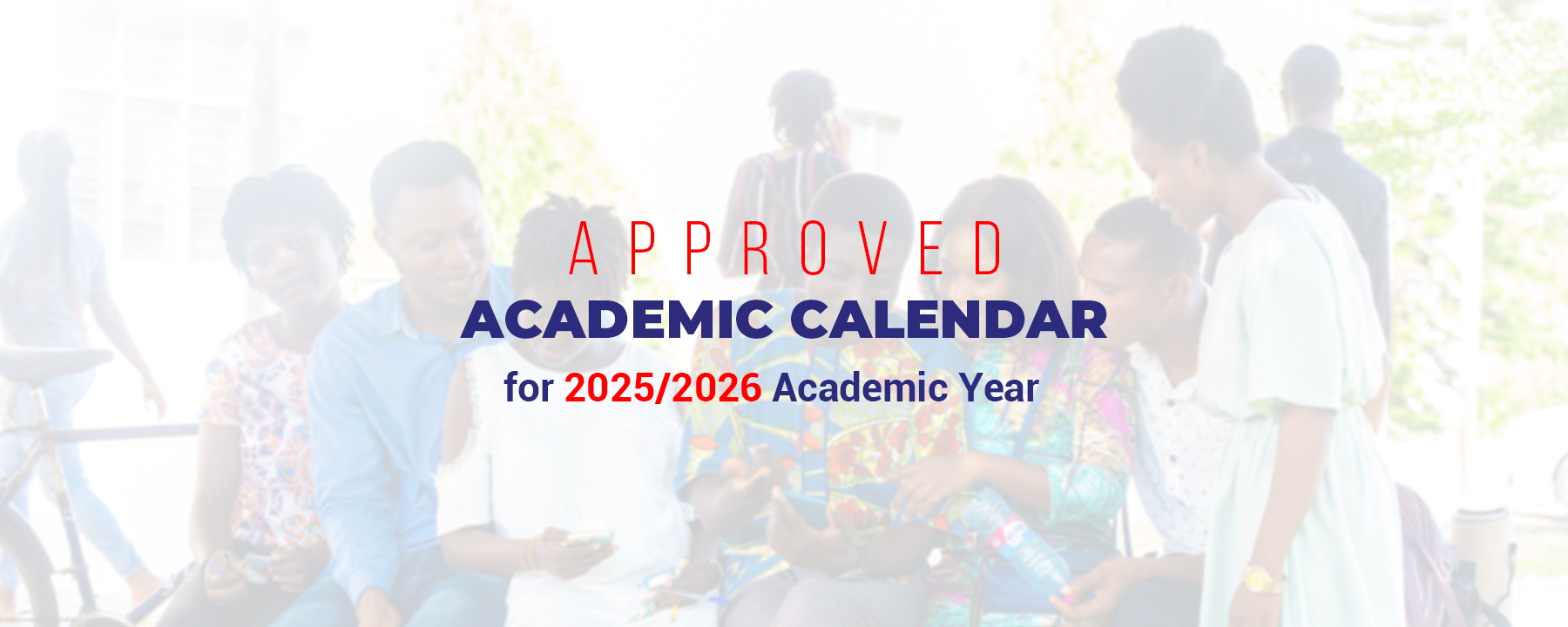 Approved Academic Calendar for 2025/2026 Academic Year 