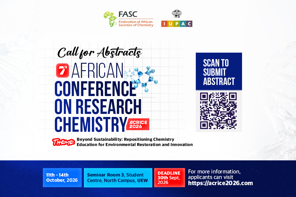Call for Abstracts | African Conference on Research Chemistry