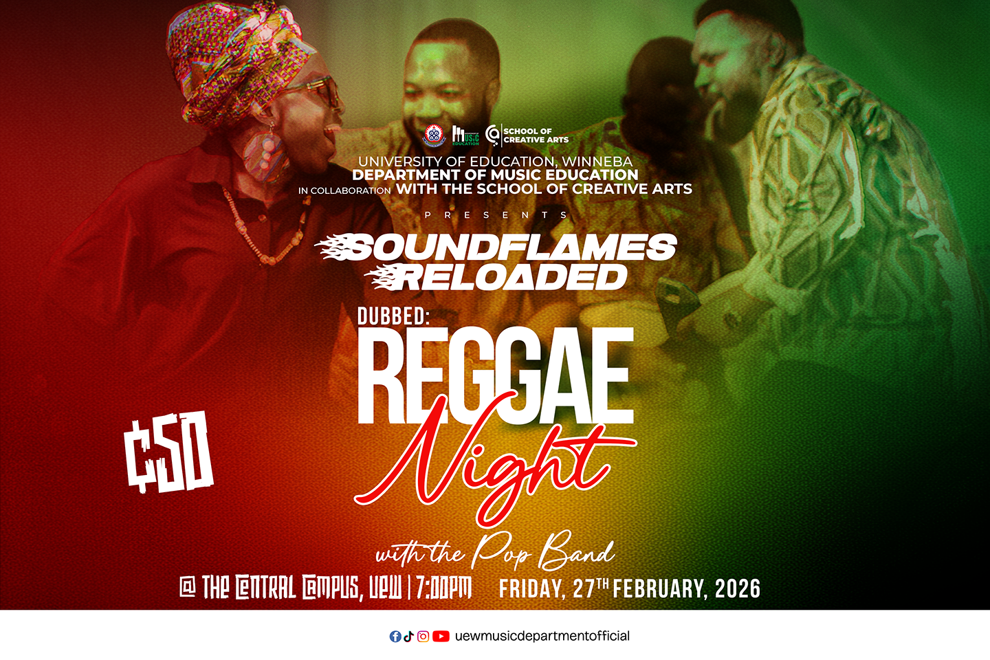 Soundflames Reloaded: Reggae Night Headlines UEW Concert Series