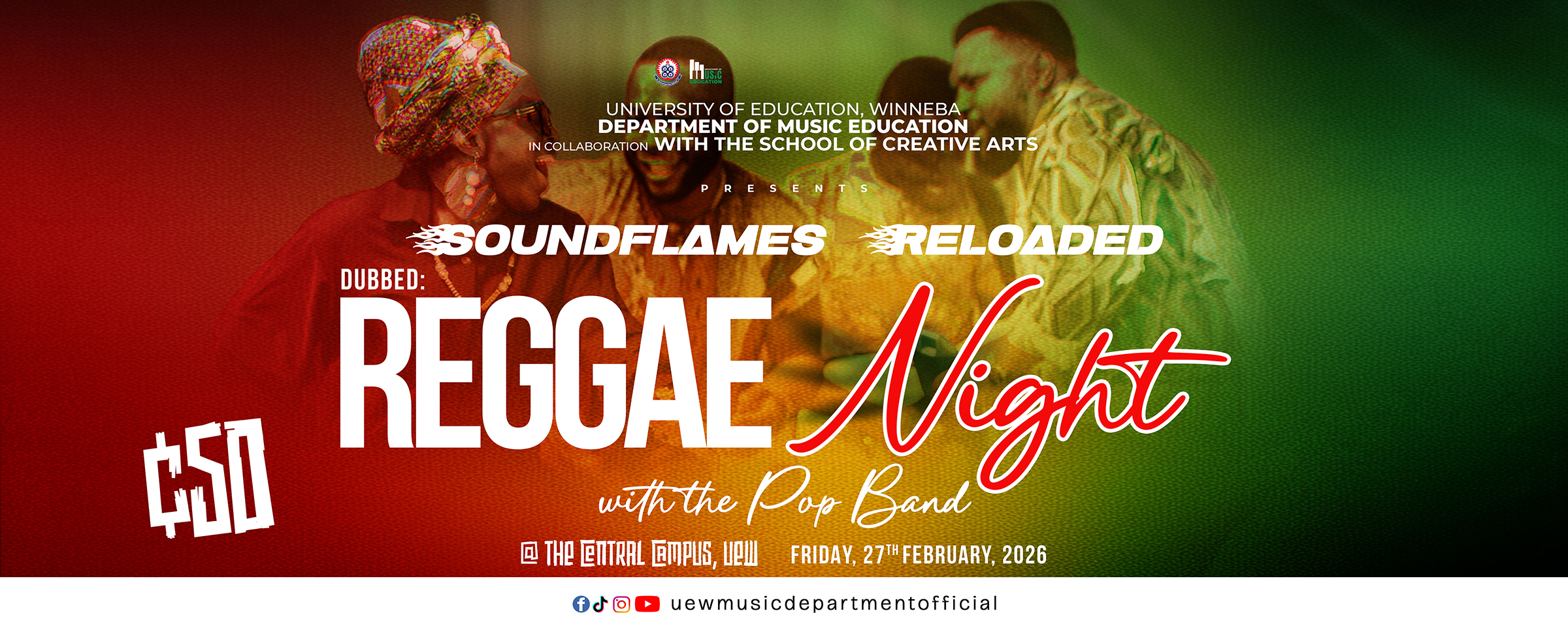 Soundflames Reloaded: Reggae Night Headlines UEW Concert Series