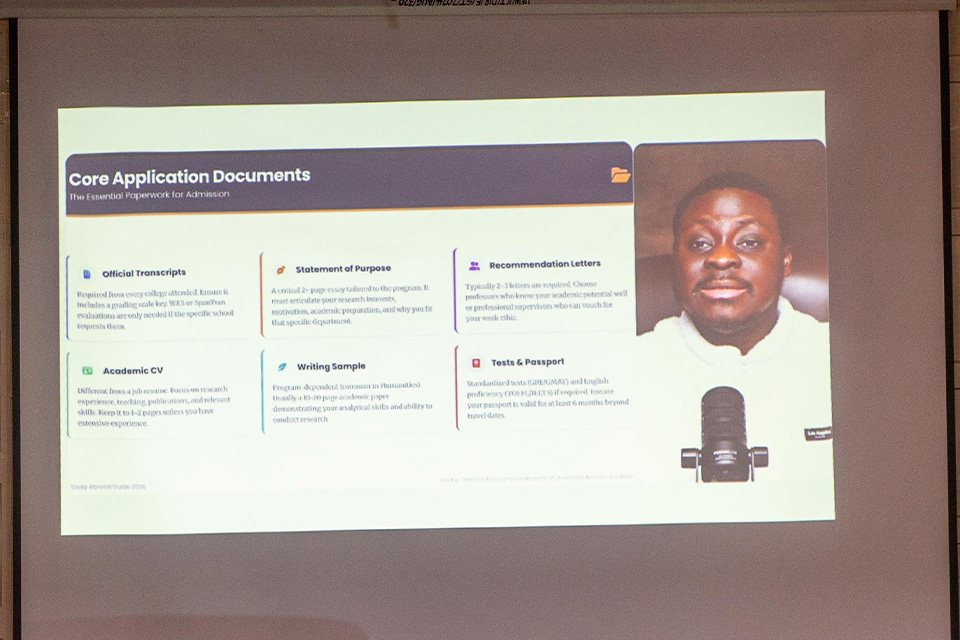 Mr. Alfred Appiah making his presentation via an online platform 