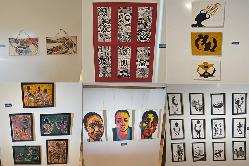 An image showing some of the artworks displayed at the exhibition