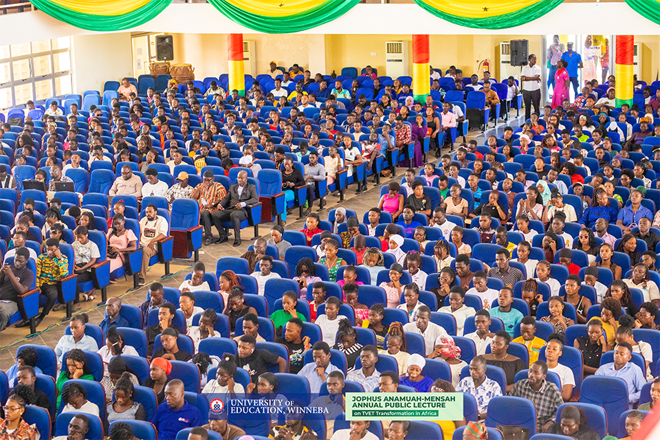 An aerial view of attendees at the Jophus Anamuah-Mensah Conference Centre