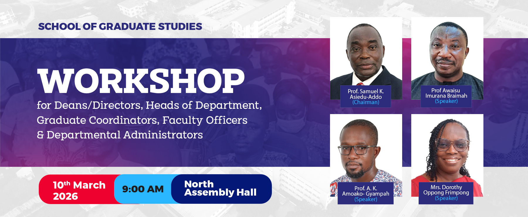 Banner: School of Graduate Studies Workshop