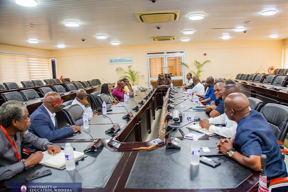 An aerial view of management members 