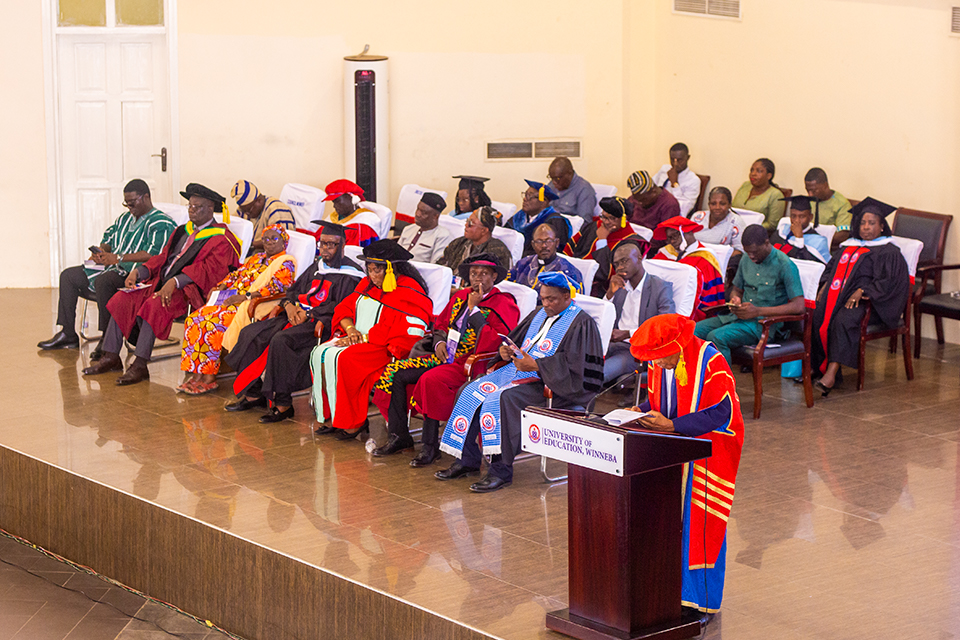 An aerial view of the guests and academic heads