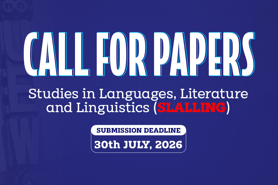 Call For Papers | Studies in Language, Literature and Linguistics (SLALLING)