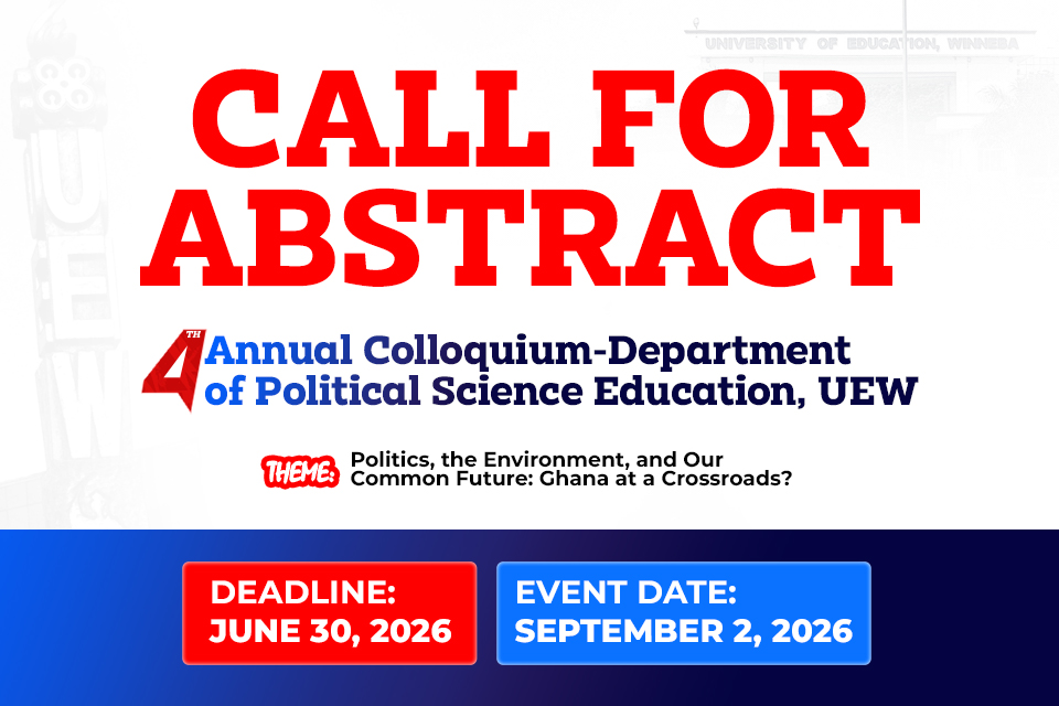 Call for Abstracts - 4th Annual Colloquium, Department of Political Science Education