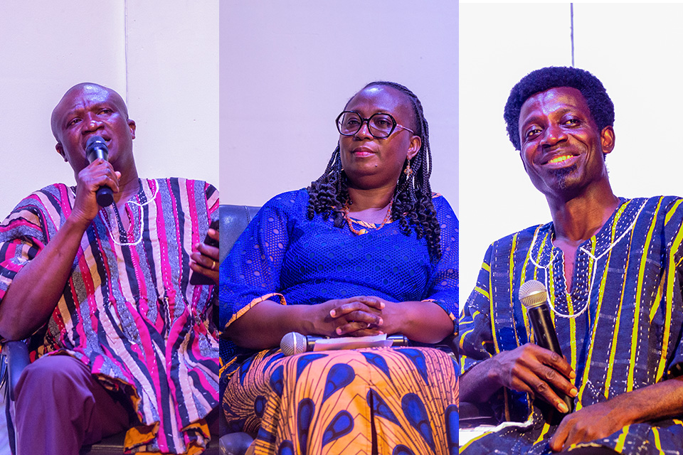 From L-R: Prof. Albert Agbesi Wornyo, Prof. Emma Sarah Eshun and Prof. Osuanyi Quaicoo Essel 