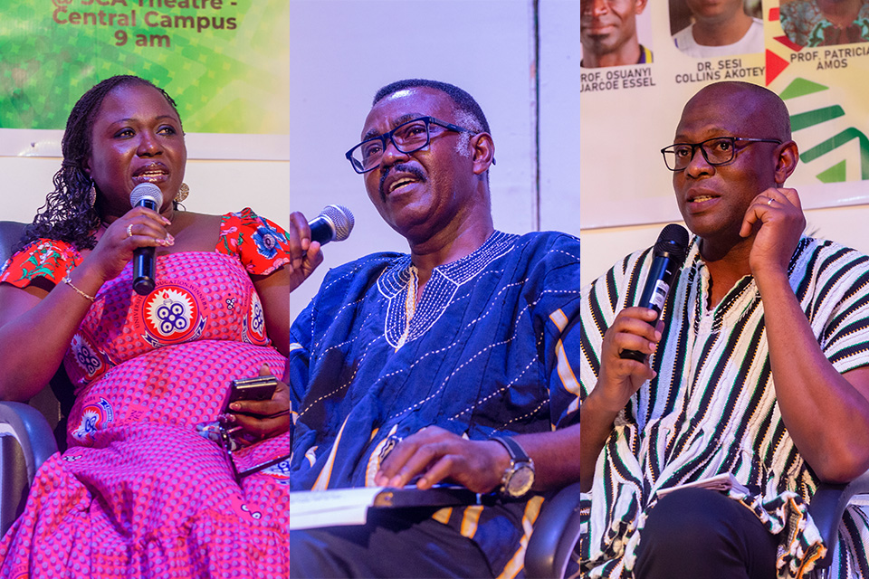 From L-R: Prof. Patricia Mawusi Amos, Dr. Johnson Edu and Dr. Sesi Collins Akotey 