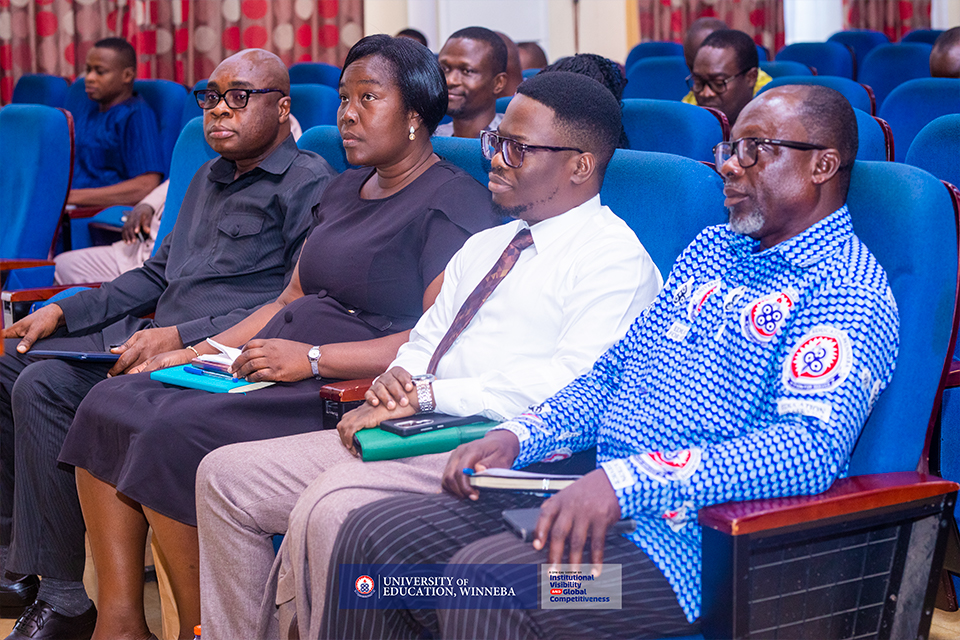 From L-R: Prof. Stephen Jobson Mitchual (Vice-Chancellor), Mrs. Ekua Abedi-Boafo (Registrar), Mr. Victor Okeugo and Prof. Alfred Kuranchie 