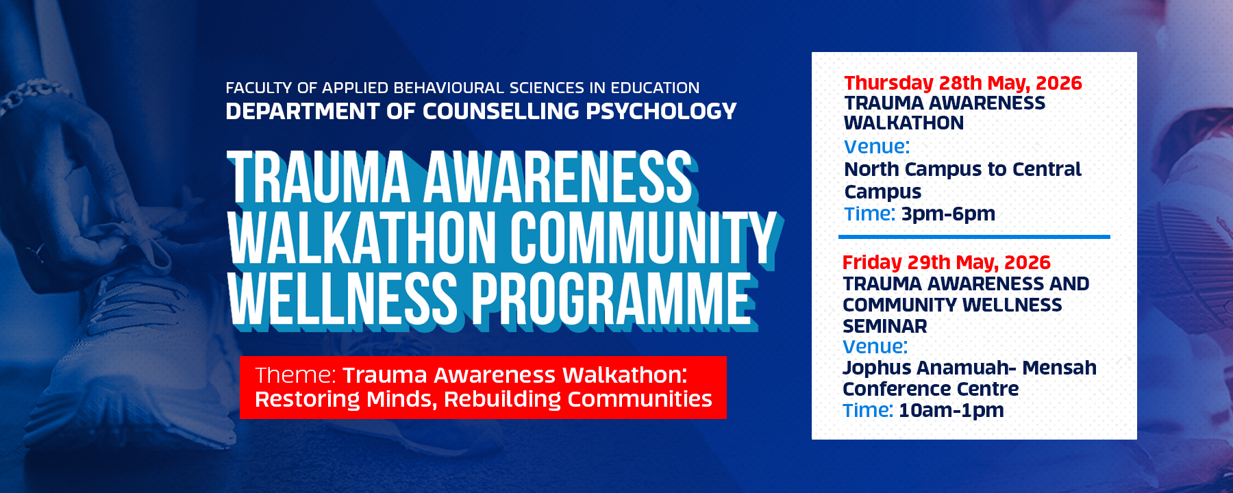2026 Trauma Awareness Walkathon and Community Wellness Programme
