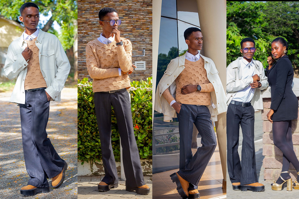 Mr. Elijah Asare showcasing his modelling poses
