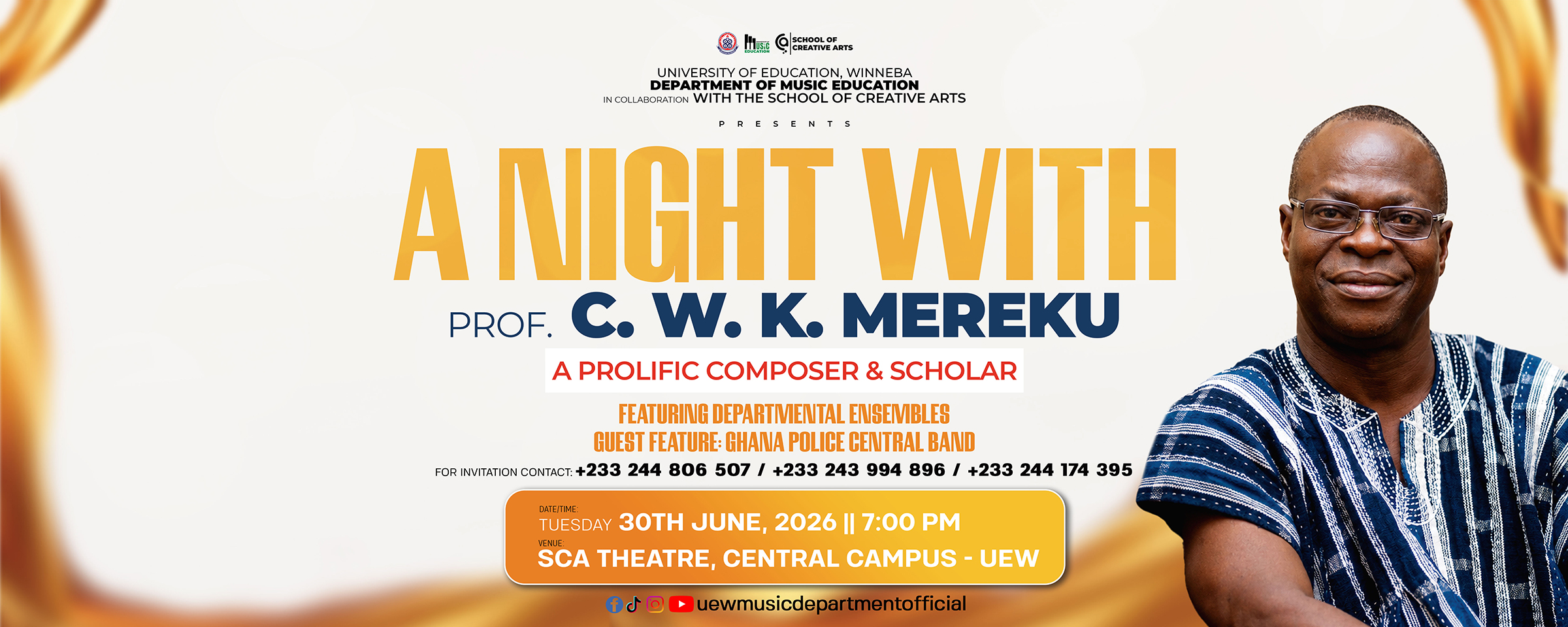 The Department of Music Education, UEW, Presents A Night with Prof. C.W.K. Mereku