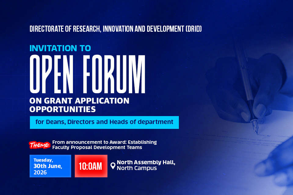 Invitation to Open Forum on Grant Application Opportunities
