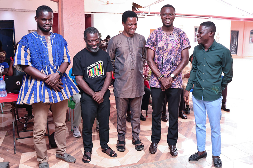 The delegation from UEW poses for a photo
