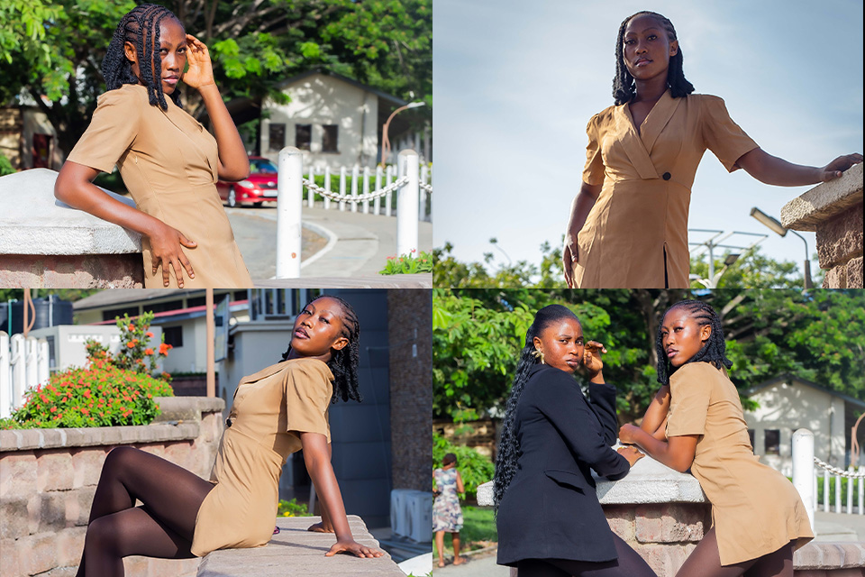Ms. Pascaline Mensah showcasing her elegant poses