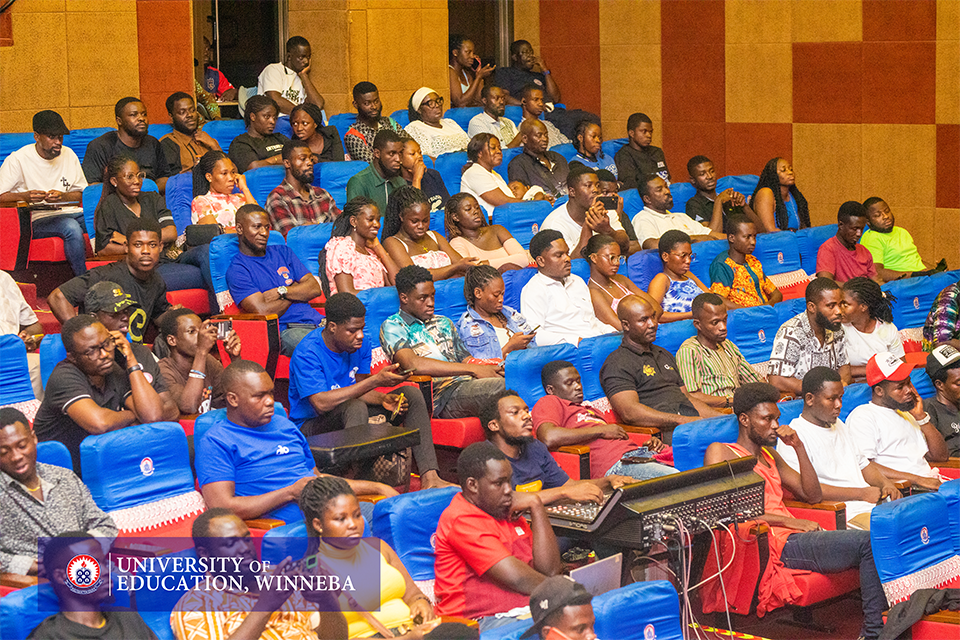 An aerial view of the audience 