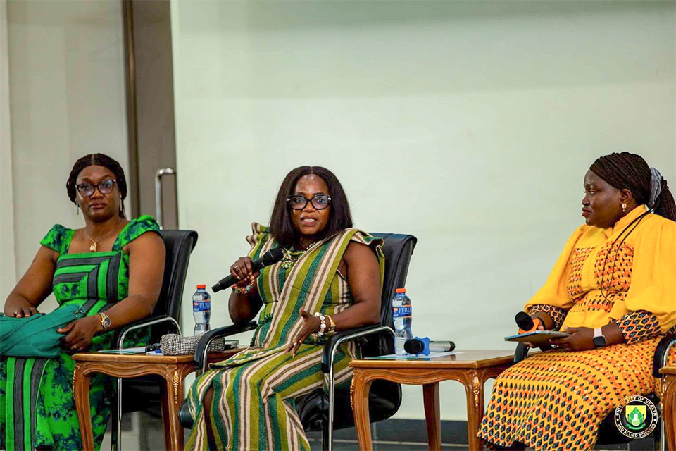 Prof. Esther Danso-Wiredu sharing her thoughts during the panel discussion 