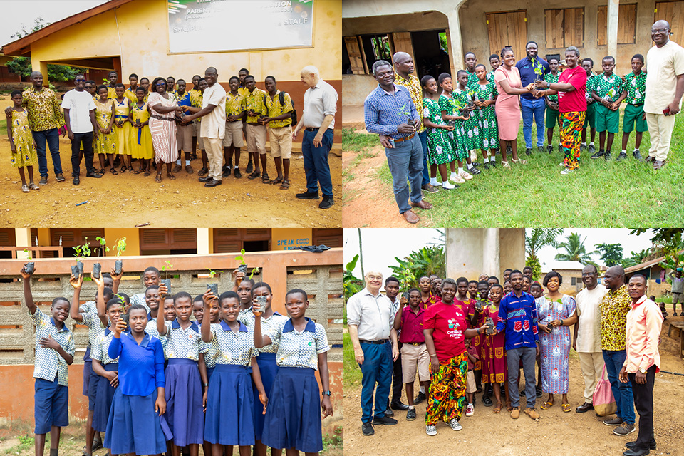 A merged photo of the beneficiary schools in Agona Nyakrom 