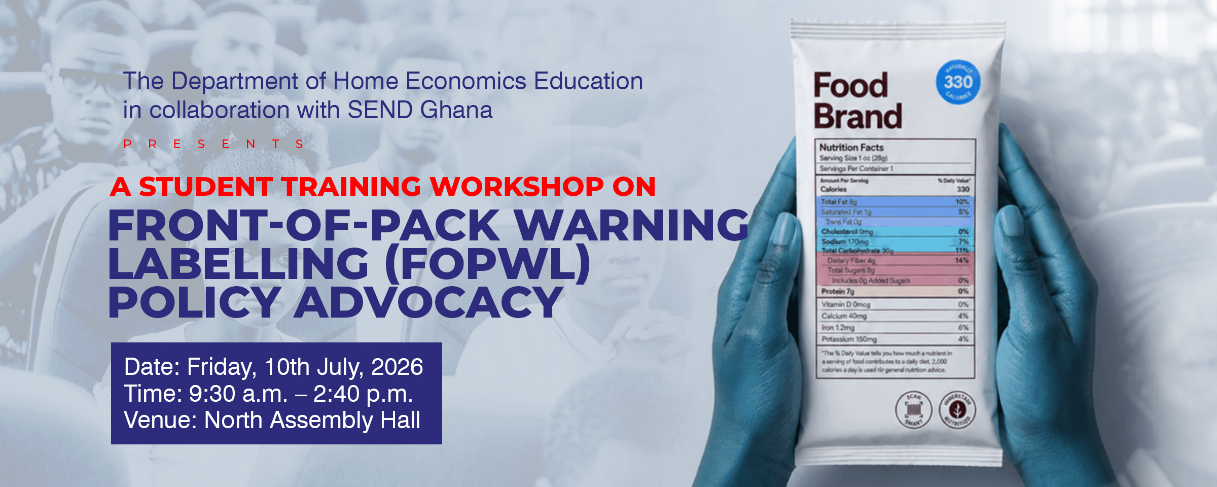 a student training workshop on Front-of-Pack Warning Labelling (FOPWL) Policy Advocacy