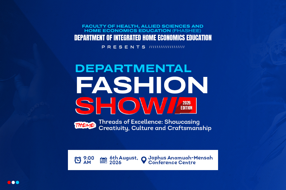 Department of Integrated Home Economics Education to Hold 2026 Departmental Fashion Show