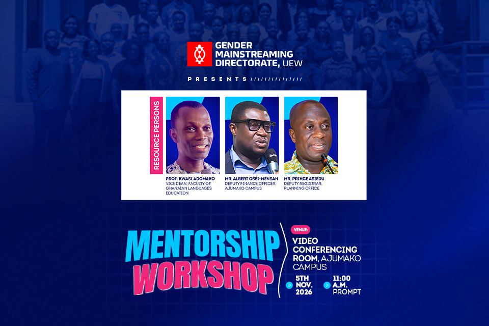 Mentorship Workshop by the directrate of gender mainstreaming