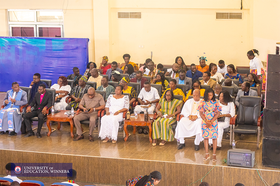 A cross-section of staff and guests