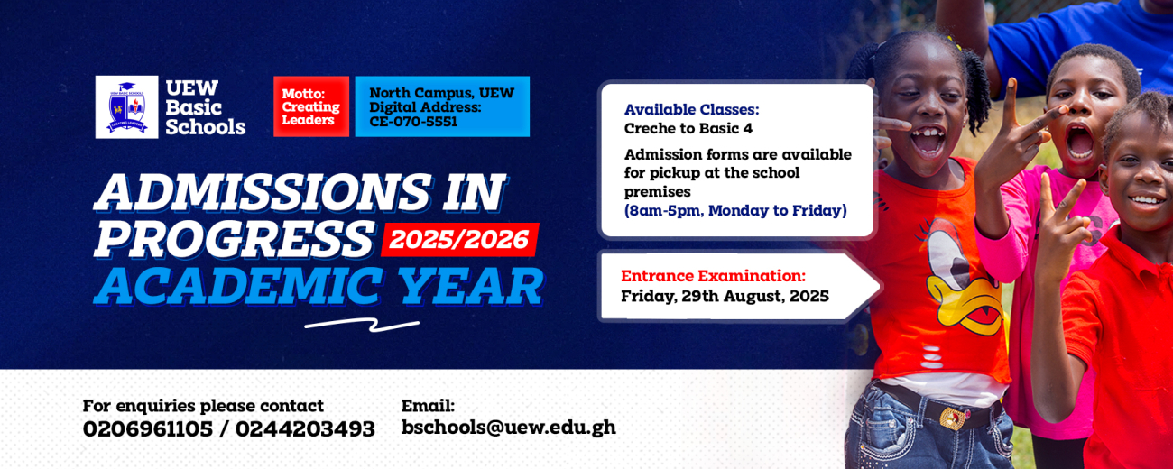 UEW Basic Schools – Admissions in Progress